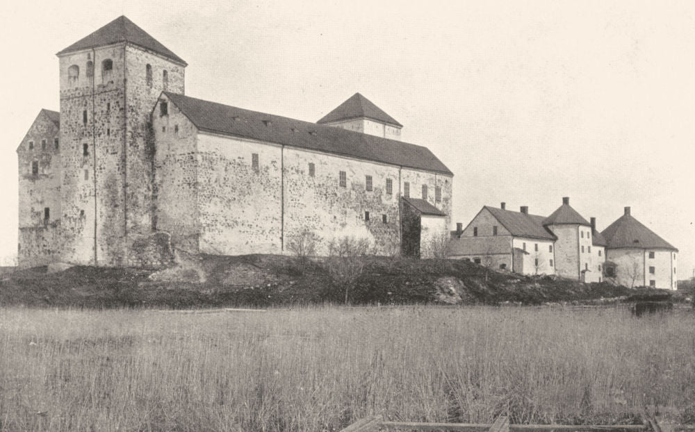 FINLAND. Åbo Castle 1908 old antique vintage print picture